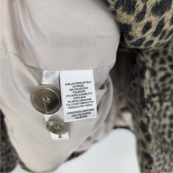 Loft Ann Taylor Womens Cheetah leopard Print Blazer Jacket Wool Blend SOFT LINED - Picture 3 of 11